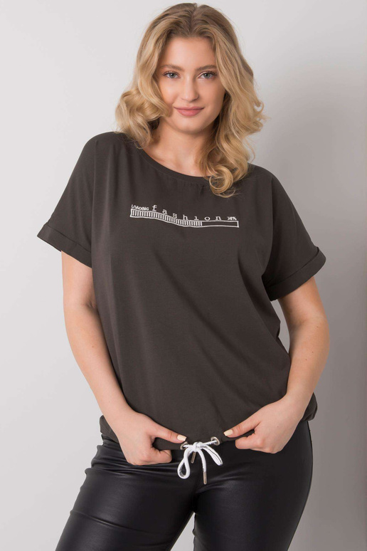 Tmavá khaki halenka větší velikosti...