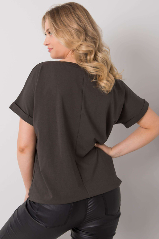 Tmavá khaki halenka větší velikosti...