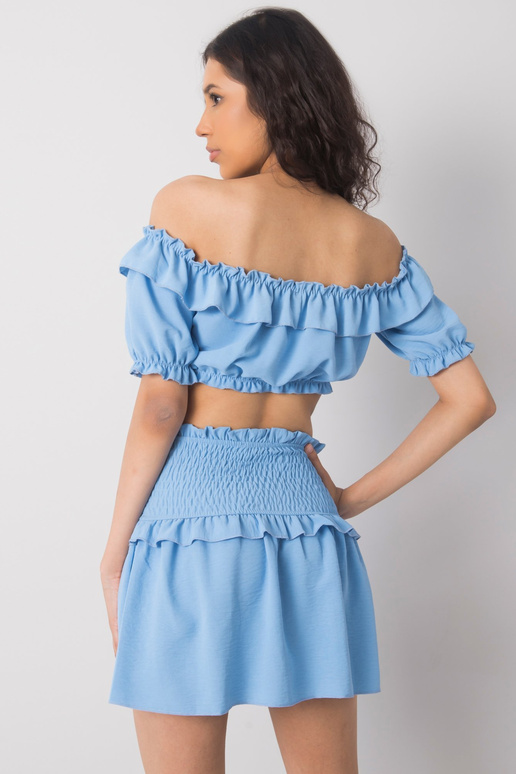 Modrý krátký top s volánkem Arnika... Modrý krátký top s volánkem Arnika...