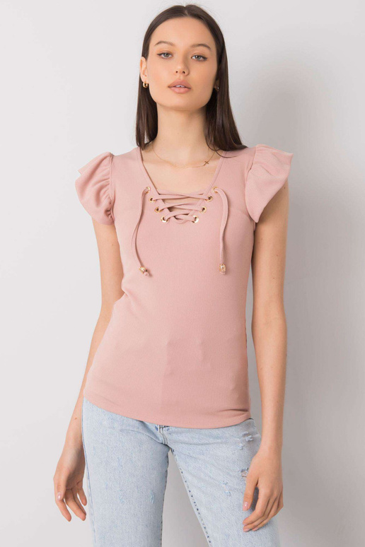 Špinavě růžová halenka se šněrováním...