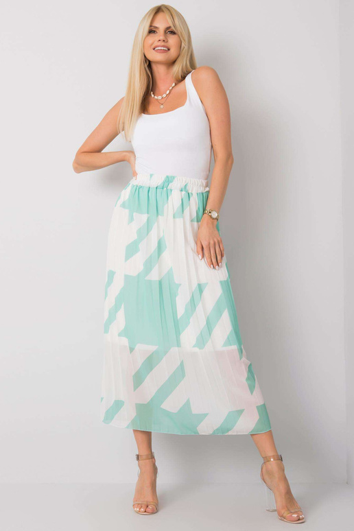 Zelená skládaná maxi sukně Isidora