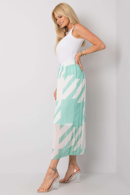 Zelená skládaná maxi sukně Isidora