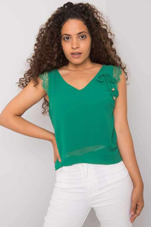Zelený safírový krajkový top Zelený safírový krajkový top