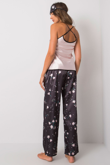 Černo-růžová třídílná spací...