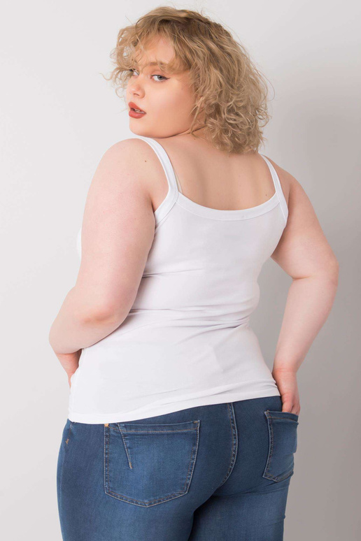 Bílý extra velký bavlněný top