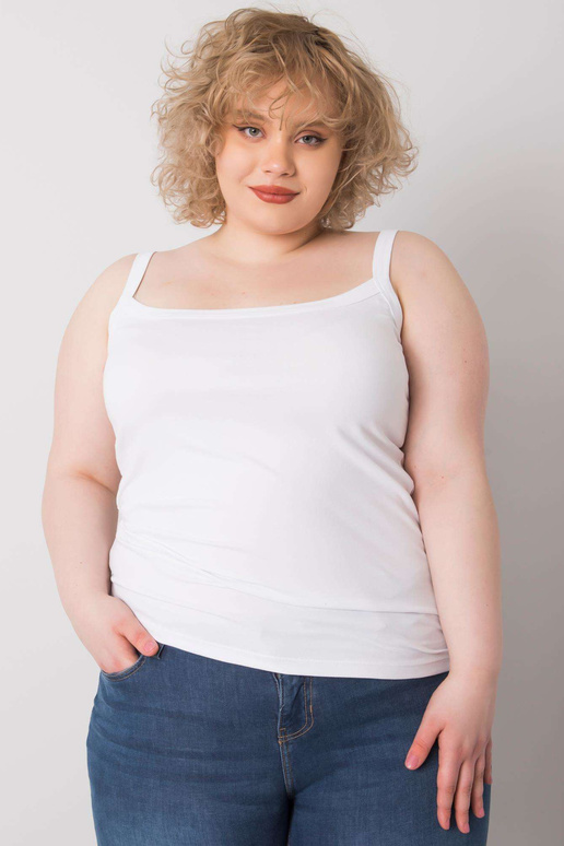 Bílý extra velký bavlněný top