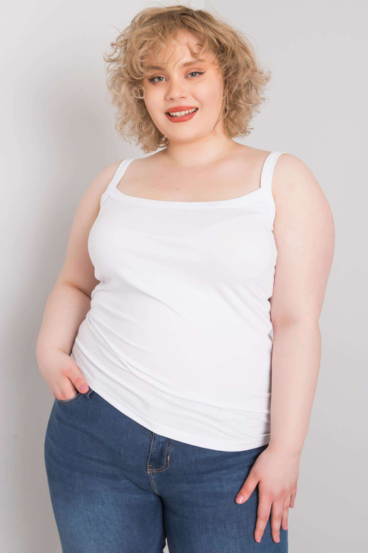 Bílý extra velký bavlněný top