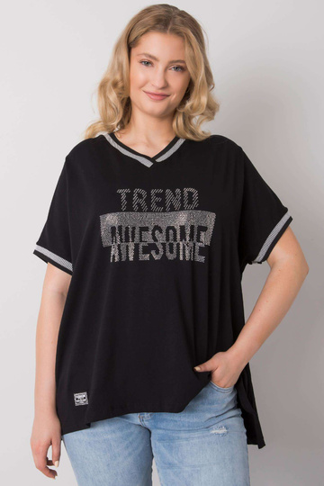 Černá nadměrná halenka s...