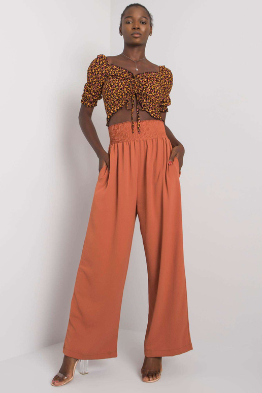 Světle hnědé široké kalhoty Lareen...