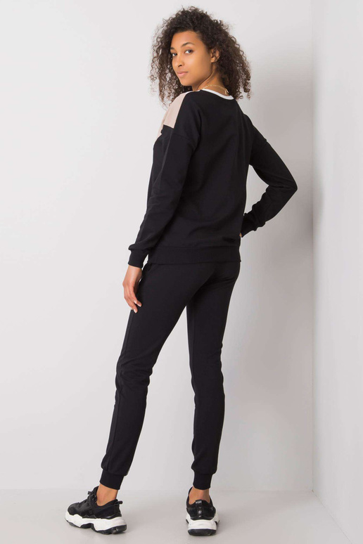 Tmavě béžová a černá tepláková...