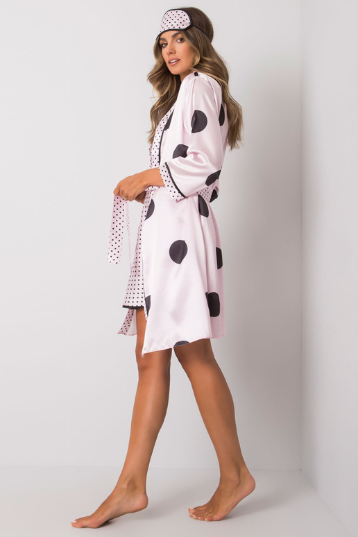 Světle růžová noční sada s hráškem