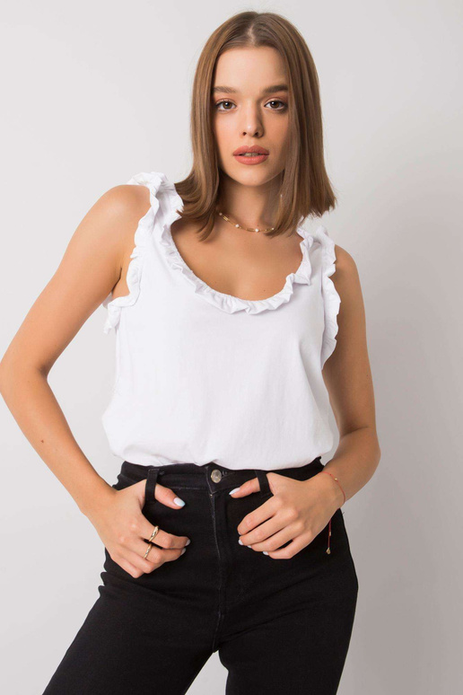 Top Sarai RUE PARIS s bílými volánky