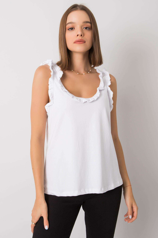 Top Sarai RUE PARIS s bílými volánky