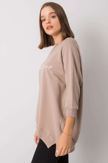 Tmavě béžová mikina pro... 2