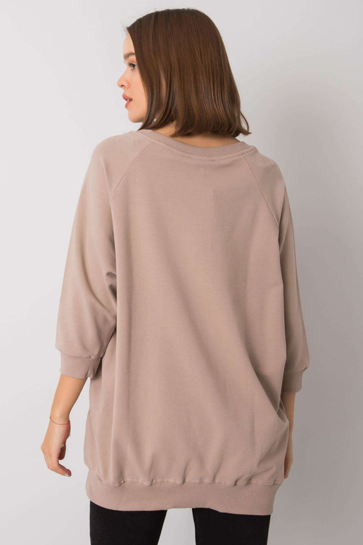 Tmavě béžová mikina pro ženy bez...