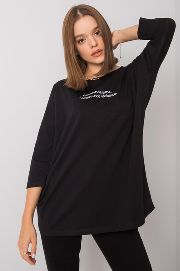 Černá halenka s nápisem Merel