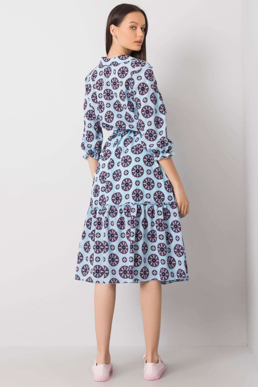 Modré šaty s potiskem Avelina