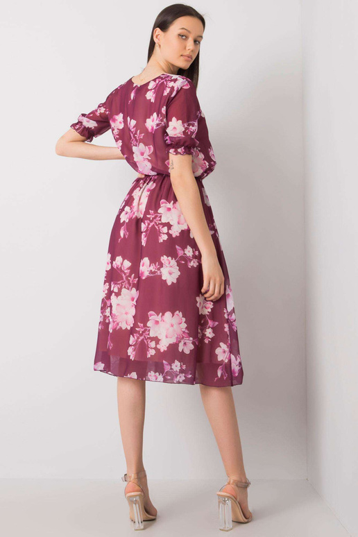 Audette fialové květinové šaty