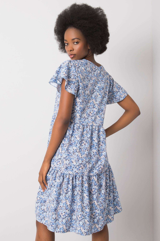 Modré volánové šaty Genevieve RUE PARIS