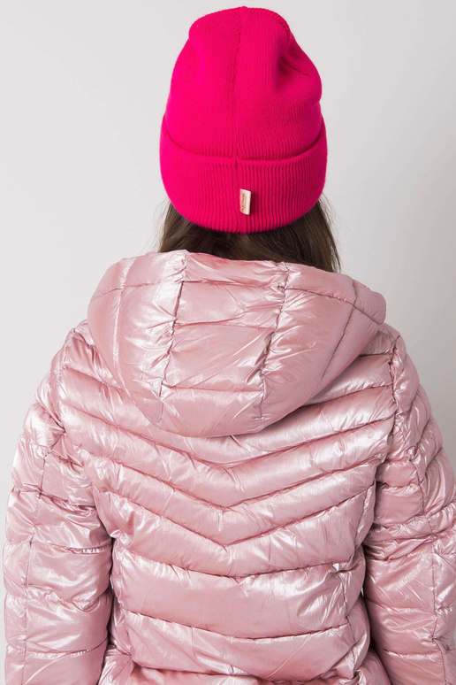 Dámská čepice s kulichem v růžové barvě