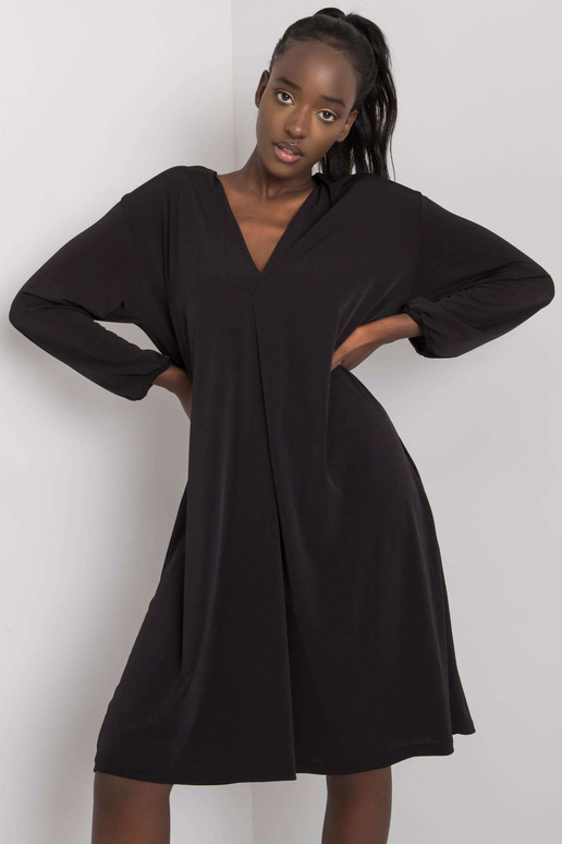 Černé šaty Yetta s výstřihem do V