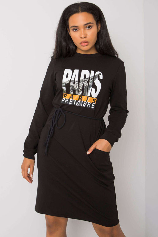 Černé bavlněné šaty Lareen