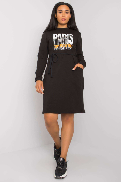 Černé bavlněné šaty Lareen