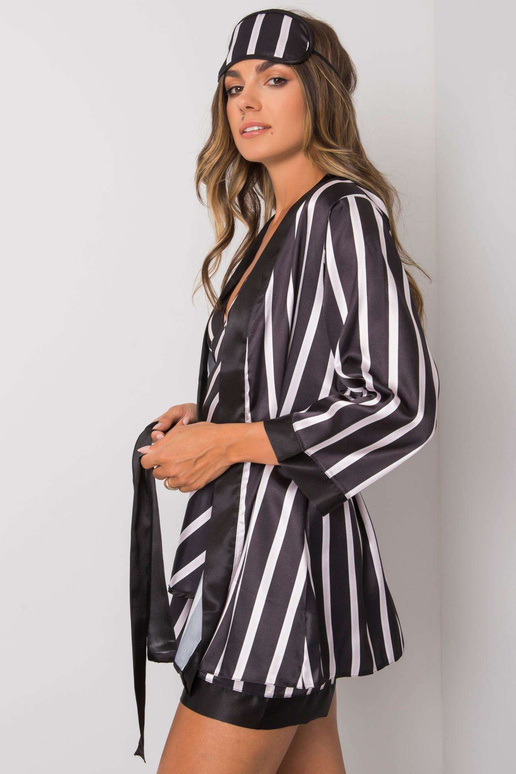 Černá pruhovaná sada na spaní