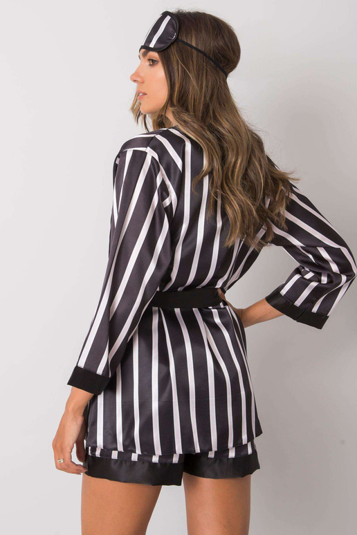 Černá pruhovaná sada na spaní