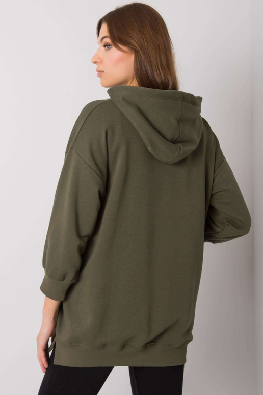 Khaki mikina s kapsami Leora