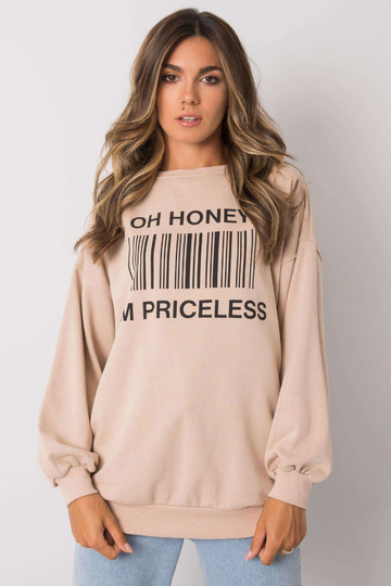 Béžová mikina s potiskem Karis