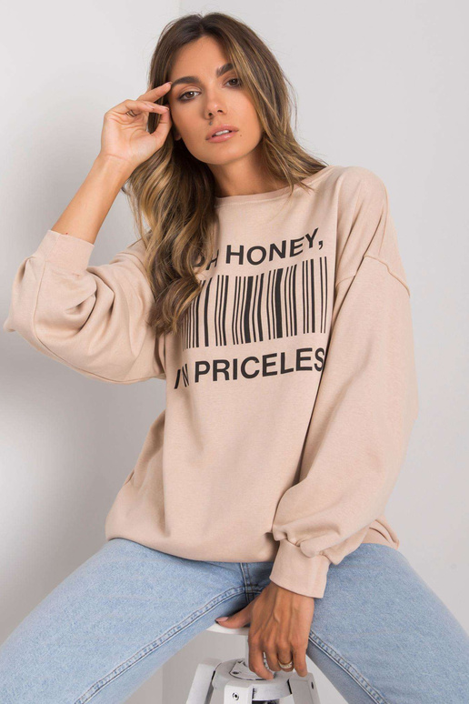 Béžová mikina s potiskem Karis