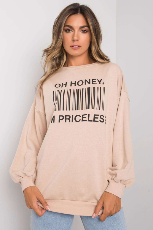 Béžová mikina s potiskem Karis