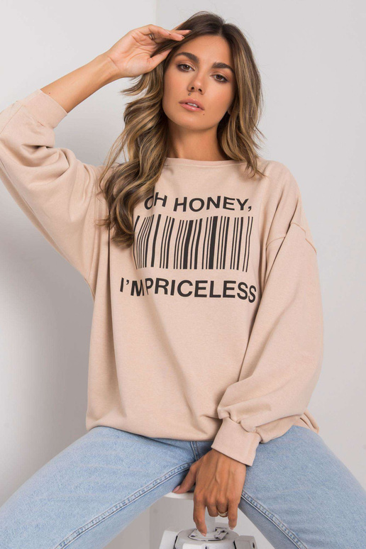 Béžová mikina s potiskem Karis