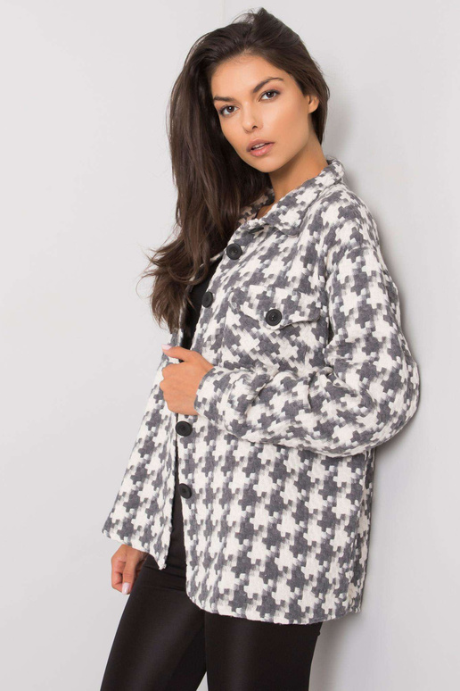 Bílá a šedá košile s kapsami Shantice