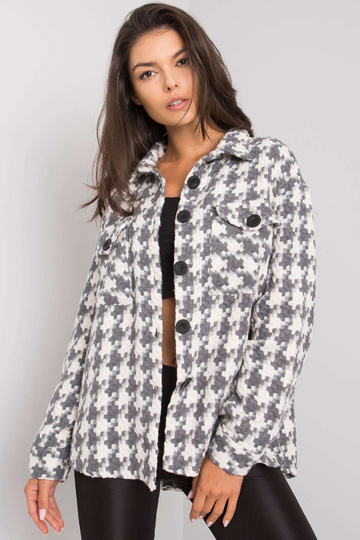 Bílá a šedá košile s... 2