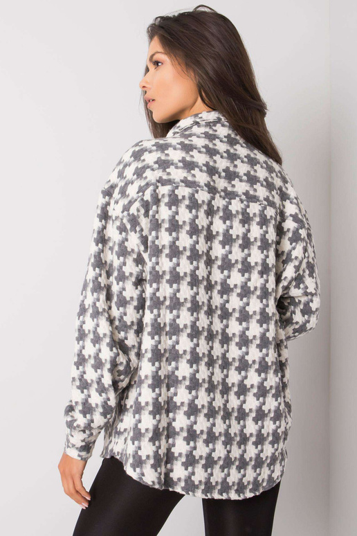 Bílá a šedá košile s kapsami Shantice