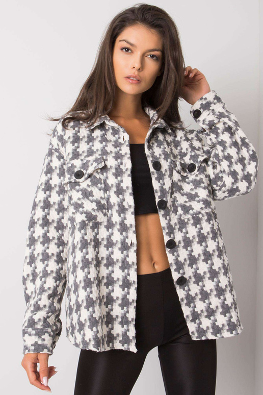 Bílá a šedá košile s kapsami Shantice