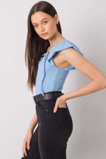 Světle modrá halenka se... 2