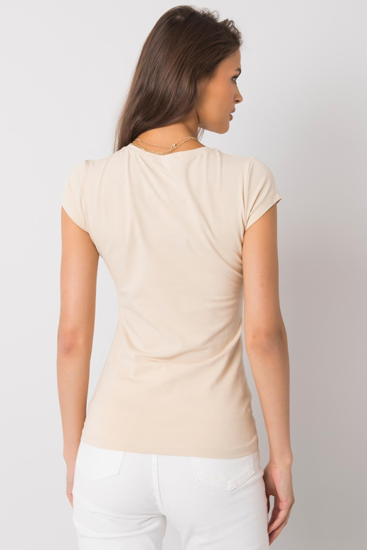 Béžové tričko s nášivkou Misha