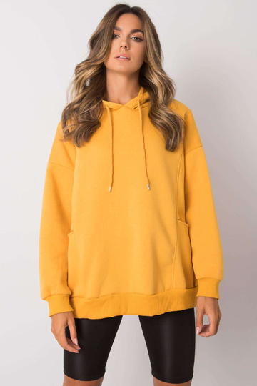 Hořčicová mikina s kapsami...