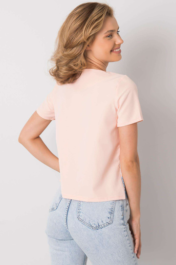 Broskvově modrá halenka s...