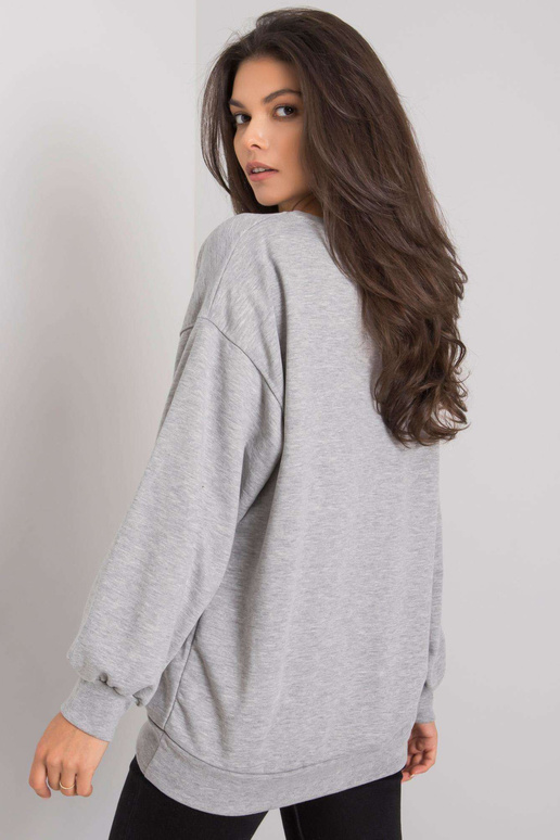 Šedá mikina s potiskem Basile