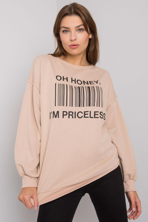 Béžová mikina s potiskem Basile