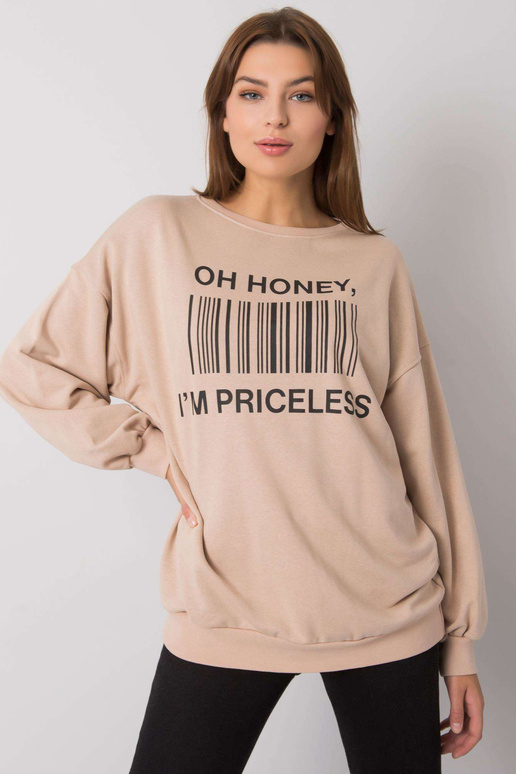 Béžová mikina s potiskem Basile