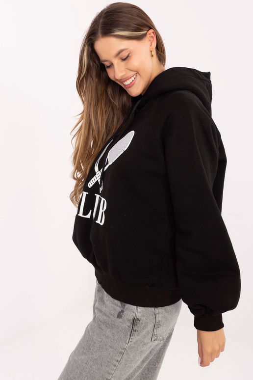 Černá mikina s kapucí Nikki Černá mikina s kapucí Nikki