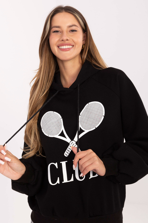 Černá mikina s kapucí Nikki Černá mikina s kapucí Nikki