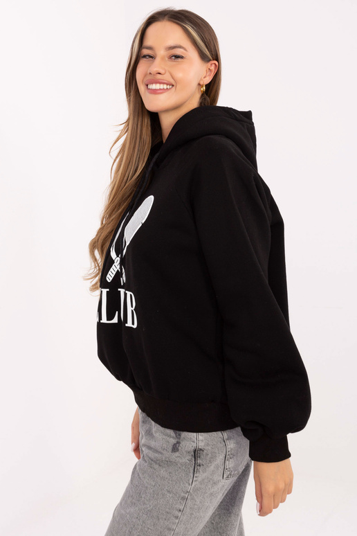 Černá mikina s kapucí Nikki Černá mikina s kapucí Nikki