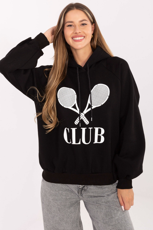 Černá mikina s kapucí Nikki Černá mikina s kapucí Nikki