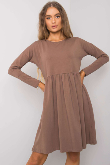 Kávové šaty Vega RUE PARIS